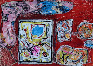 Buy Jacques Doucet - Kleuren litho: Abstracte compositie - Rivages-visages-paysages du Sepik III? Bid from 225!