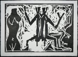A.R. Penck - Houtsnede, Graffiti (Groot) kopen? Bied vanaf 350!