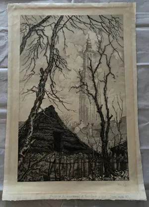 Toon de Jong - Gezicht op Onze Lieve Vrouwetoren Amersfoort kopen? Bied vanaf 48!