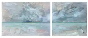 Chantal Borremans - Gemengde techniek (structuurverf op doek), Écume (diptiek) vendu pour 80€ !