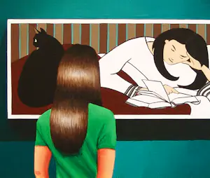 Gerard Boersma - Reader (Vrouw genietend van schilderij van Will Barnet) kopen? Bied vanaf 400!
