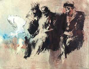 Luis Filcer - Zeefdruk met acryl, In de metro verkocht voor € 1!