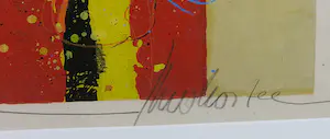 Theo Koster - Zeefdruk en collage, Blue Moon - Ingelijst (Groot formaat) kopen? Bied vanaf 1!