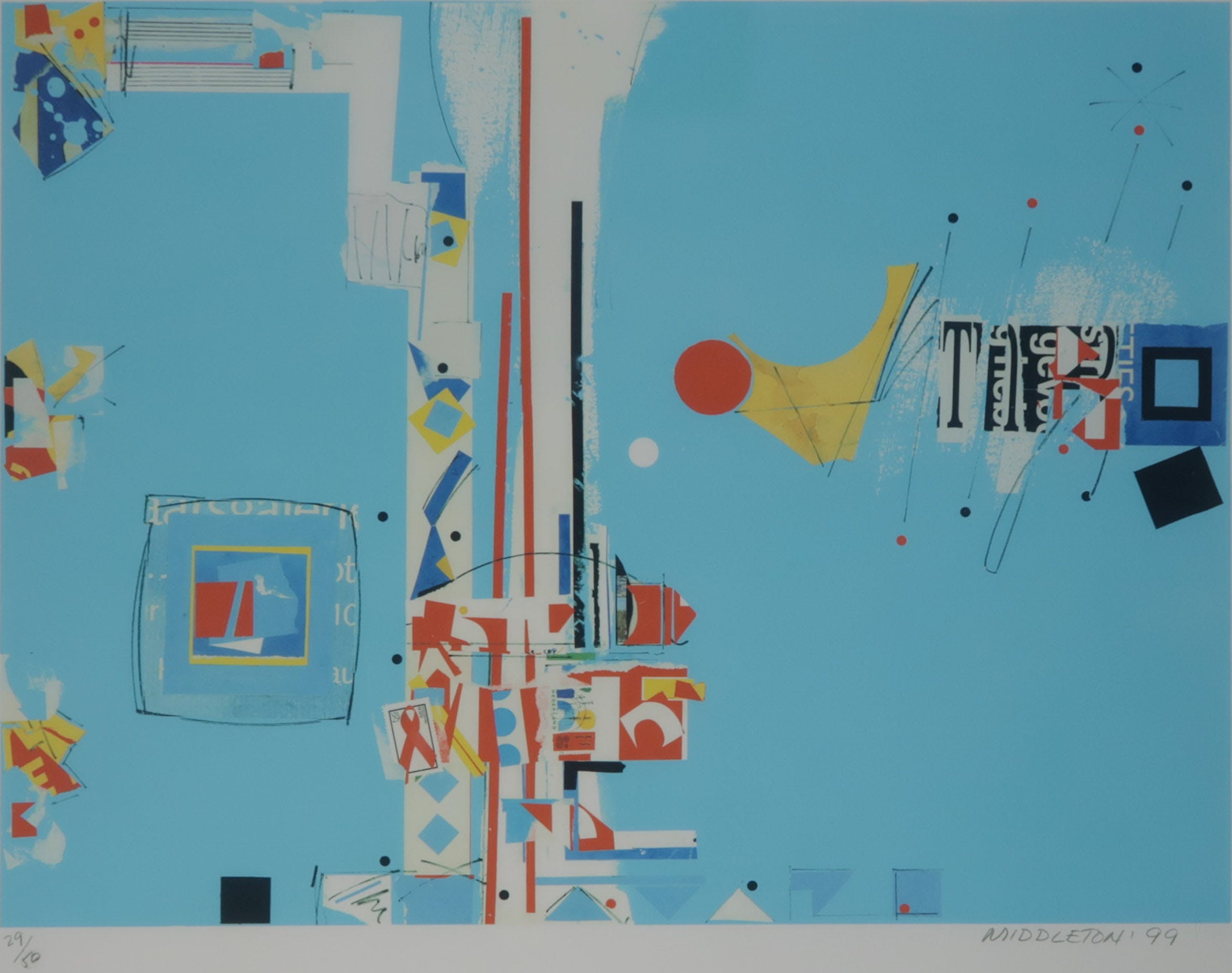 Sam Middleton - Zeefdruk, Harmonics - Ingelijst kopen? Bied vanaf 20!