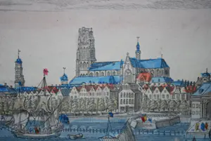 Jacques Chéreau - ets van Rotterdam ,1770 en verso een ets van Rome kopen? Bied vanaf 50!