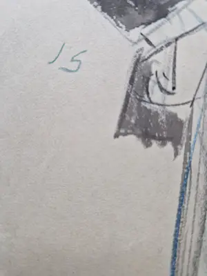 Jan Sluijters - omstreeks 1910 - karikaturale gem. techniek - "ober" - gesigneerd monogram "JS" kopen? Bied vanaf 178!