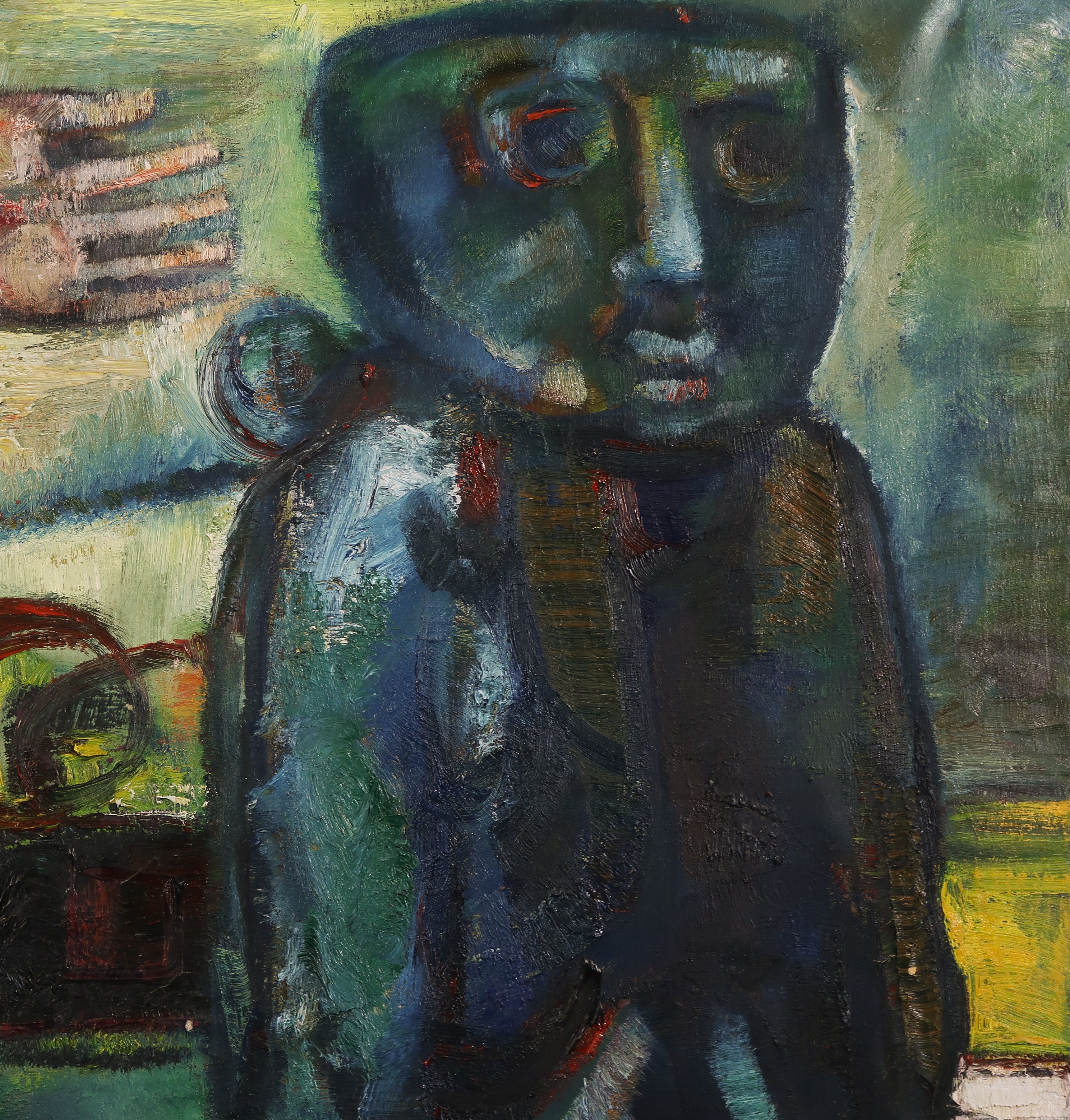 Joel Kass - Olieverf op doek, Twee figuren - Ingelijst  kopen? Bied vanaf 250!