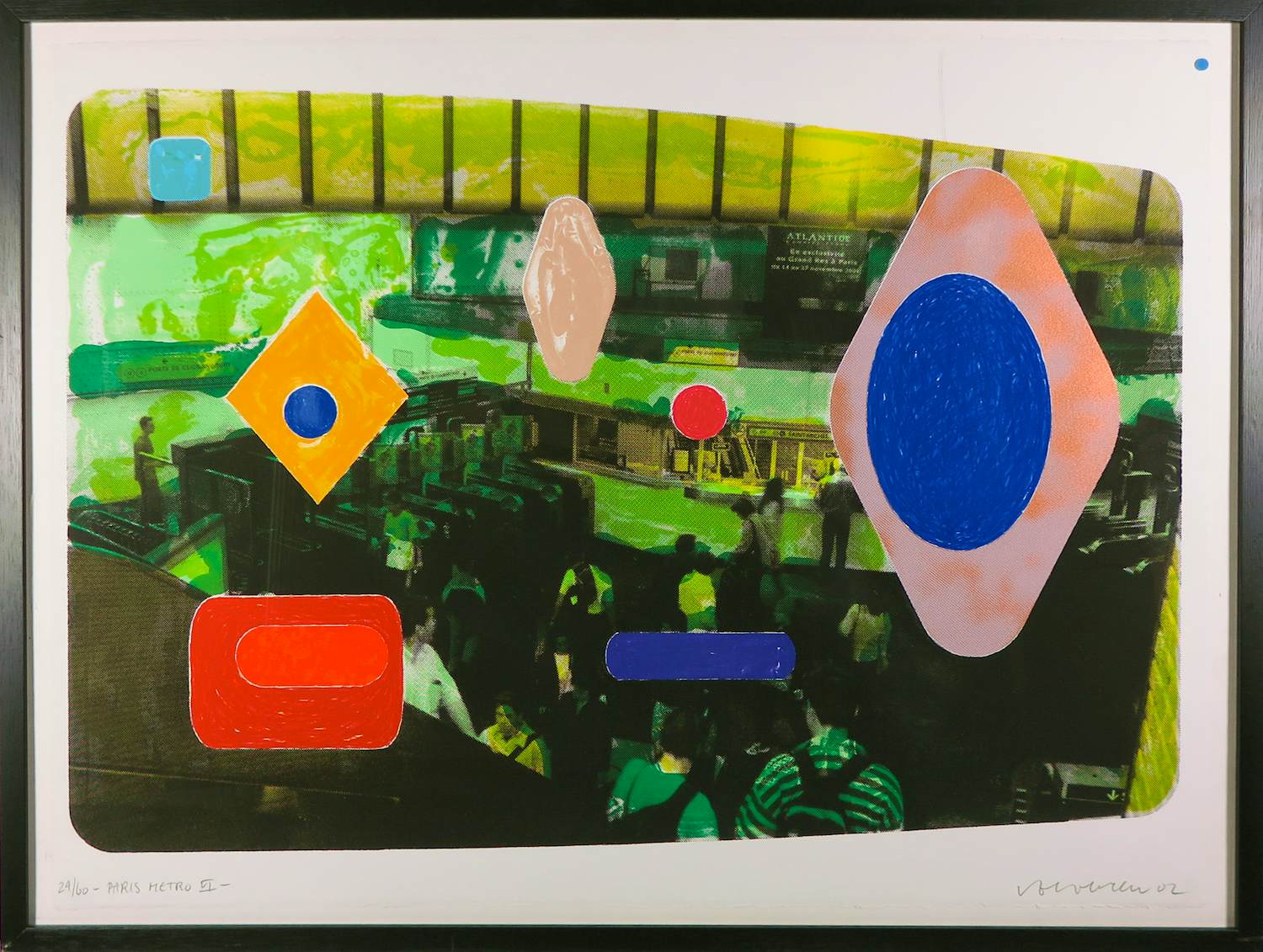 Buy Jelis van Dolderen - Zeefdruk, Paris metro VI - Ingelijst? Bid from 30!