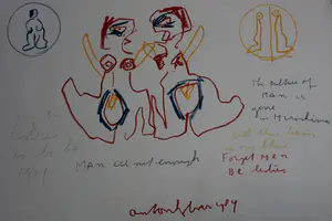 Anton Heyboer - Oliekrijt op papier - 1984 kaufen? Bieten Sie von 250!