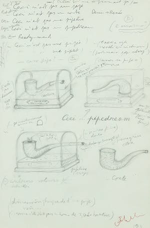 Luca Maria Patella - Potlood- en pentekening, Ceci ... pipedream - Ingelijst kopen? Bied vanaf 1!