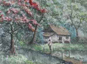 Niet of onleesbaar gesigneerd - 2 aquarellen - Bali - Indonesië kopen? Bied vanaf 1!