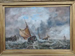 Edward Henry Eugene Fletcher - Schepen op ruig water kopen? Bied vanaf 200!