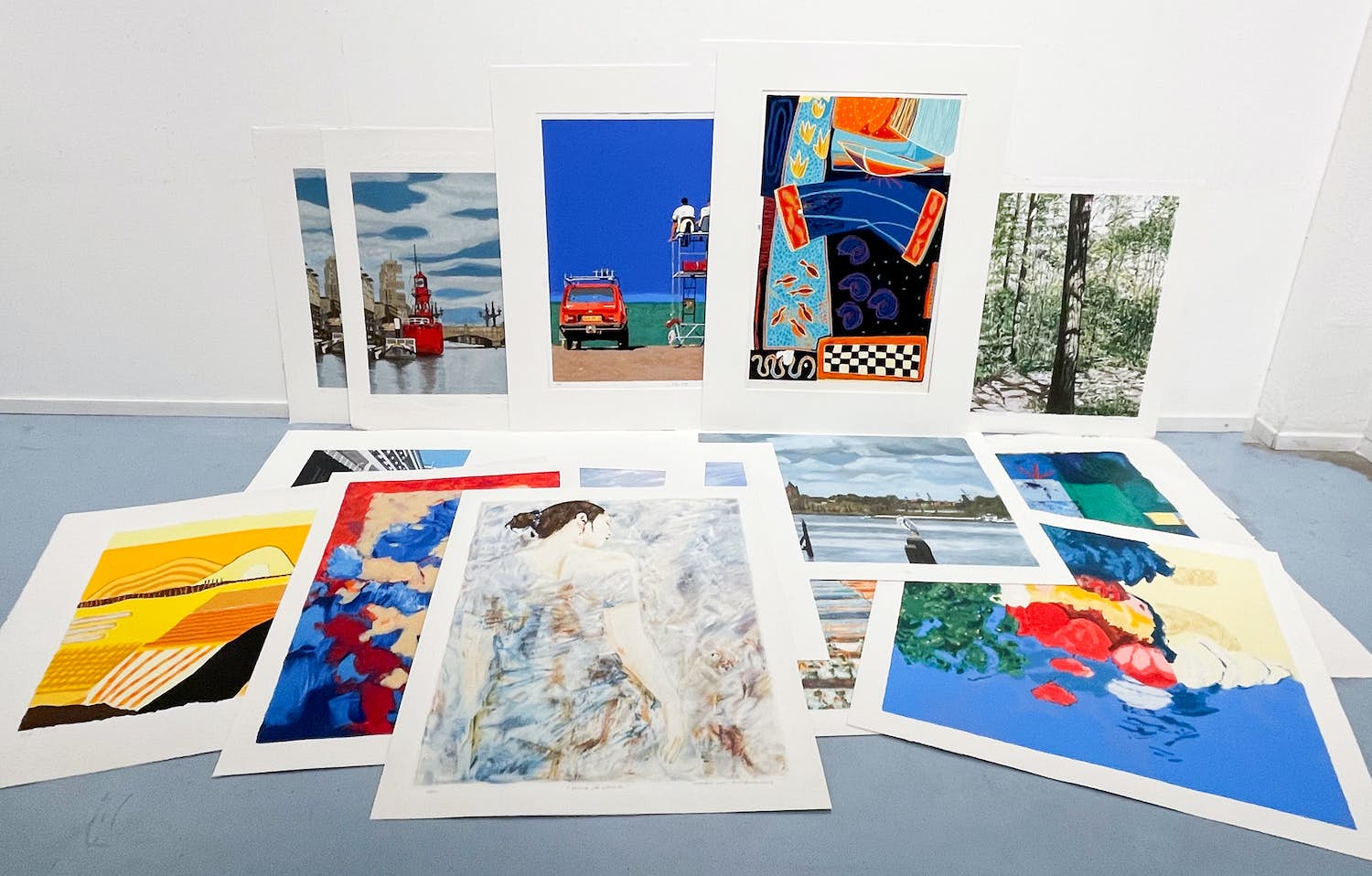 Ronald Boonacker - Jos Verwiel, en anderen! VERRASSINGSLOT! 21 werken op papier kopen? Bied vanaf 1!