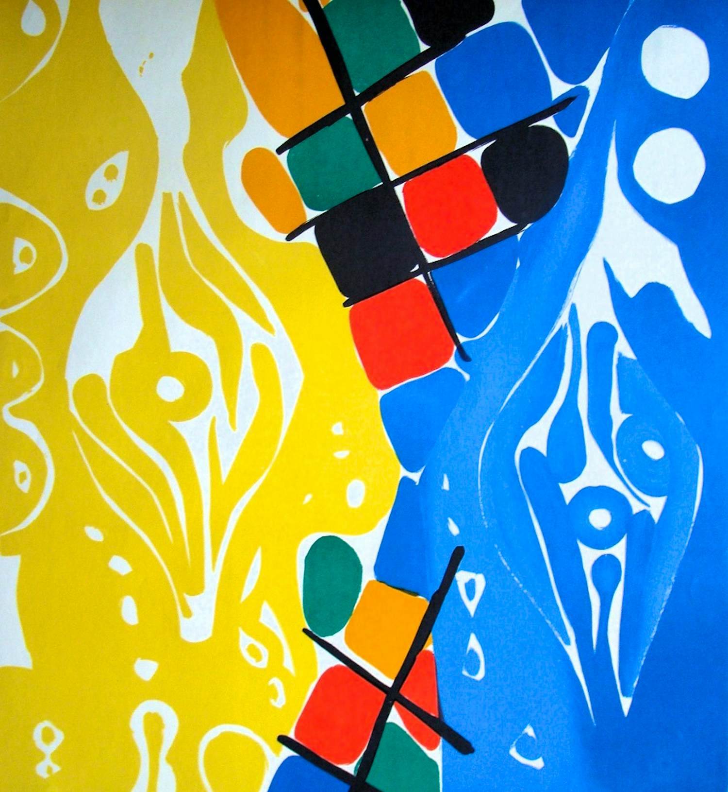 Ernst Wilhelm Nay - Compositie - 1966 - Originele lithografie - Mourlot kopen? Bied vanaf 160!