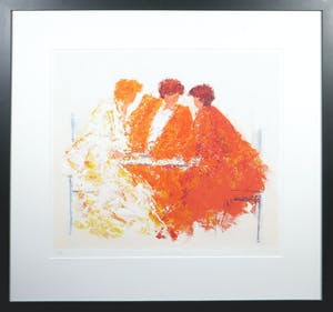 Wil Willemsen - Zeefdruk, Les Amis - Ingelijst kopen? Bied vanaf 50!