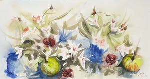 Niet of onleesbaar gesigneerd - Aquarel, Zonder titel - Ingelijst kopen? Bied vanaf 1!