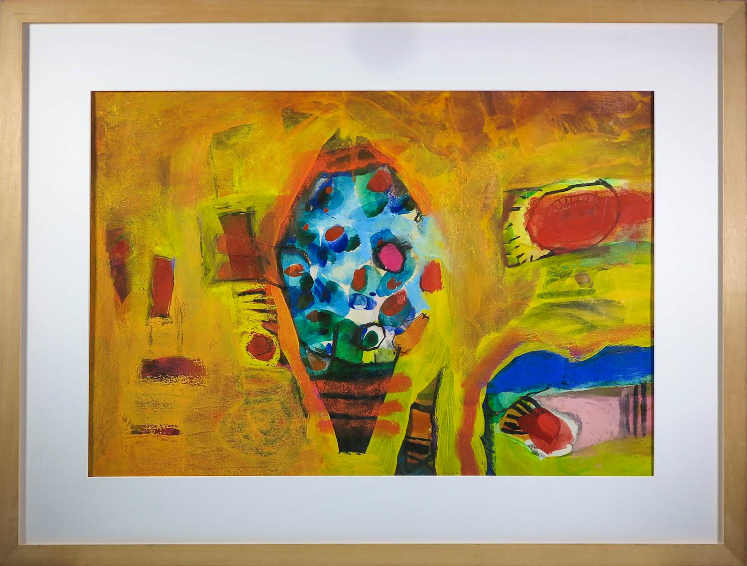 Geert Vrijdag - Gemengde technieken op stevig papier, Zonder titel - Ingelijst (groot) kopen? Bied vanaf 200!