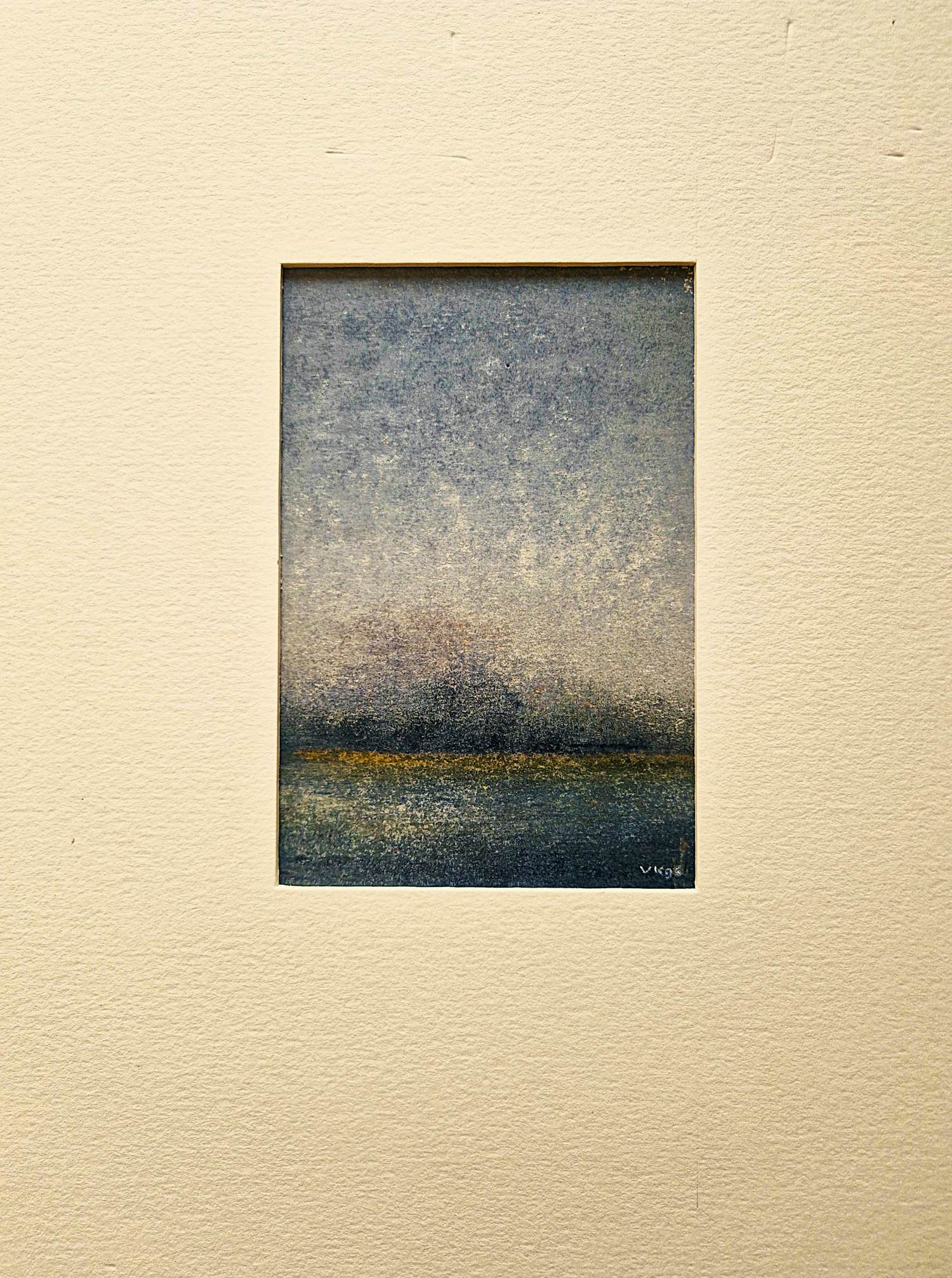 Harry van Kuyk - Fraaie impressionistische pastel "Oude waal- Ooijpolder" 1996 - gesigneerd verkocht voor € 74!