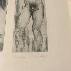 Christian Mischke - ets drieluik Ein Engel 1973 kopen? Bied vanaf 125!