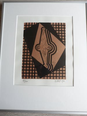 Hans Wap - Zeefdruk. titel, "Signalen". kopen? Bied vanaf 35!