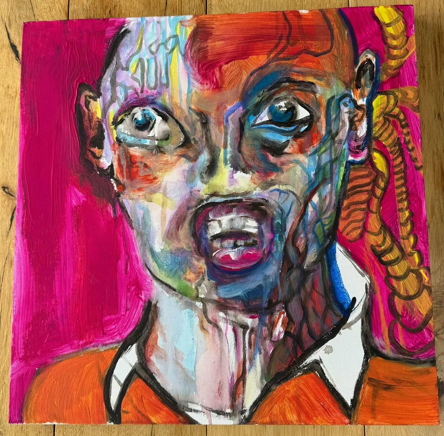 Rachid Ben Ali - Acryl op doek: Portret (Zonder titel) kaufen? Bieten Sie von 300!
