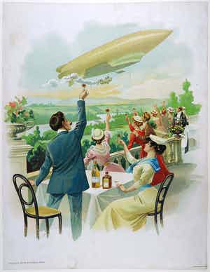 Litho voor reclameaffiche, door Haberer, Douin & Jouneau verkocht voor € 35!