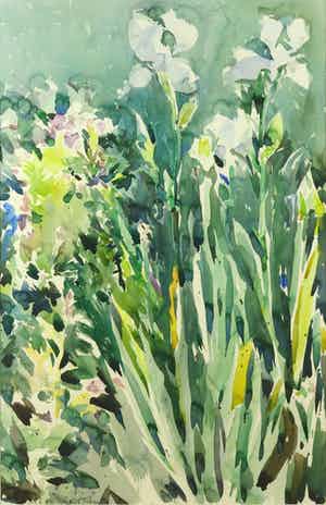 Henk Westein - Kleurrijke, zeer grote aquarel verkocht voor € 95!