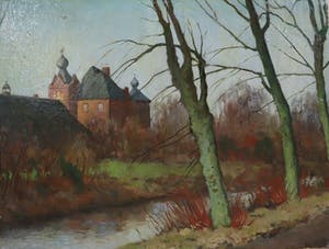 Petrus Marinus van Walcheren - Gezicht op kasteel Doorwerth kopen? Bied vanaf 140!