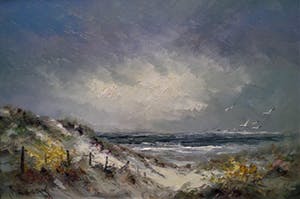 Jan Bevort - Strandgezicht met meeuwen kopen? Bied vanaf 300!