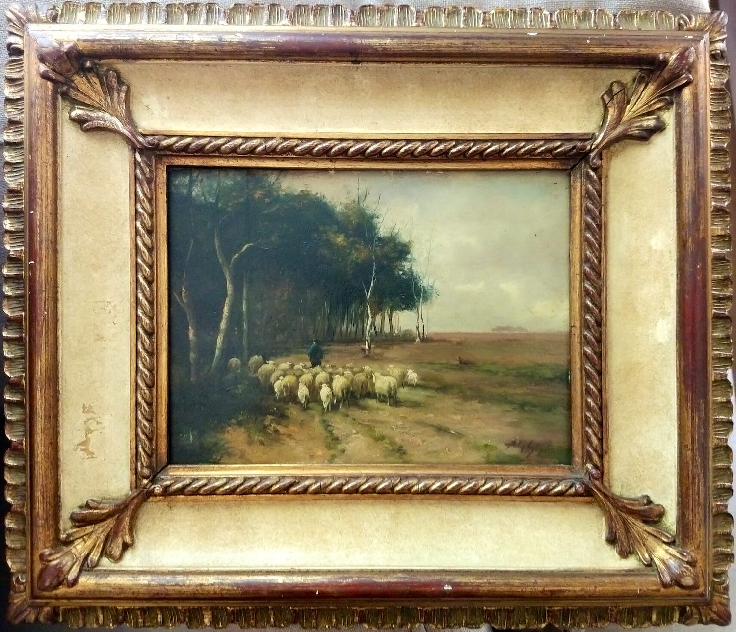 Adriaan Marinus Geijp - Schaapsherder met kudde verkocht voor € 75!