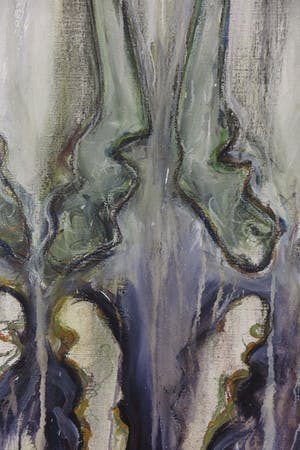 Wim de Bruin - Acryl op doek (drieluik), Bladeren en botten - Ingelijst (Zeer groot) kopen? Bied vanaf 200!