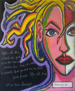 Tommy Raaijmakers - I know we're cool - Bijzonder groot schilderij! kopen? Bied vanaf 585!