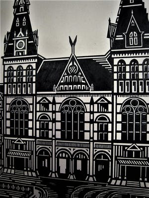 Niet of onleesbaar gesigneerd - Mooie vooroorlogse Inkt tekening "voorzijde Rijksmuseum Amsterdam" kopen? Bied vanaf 1!