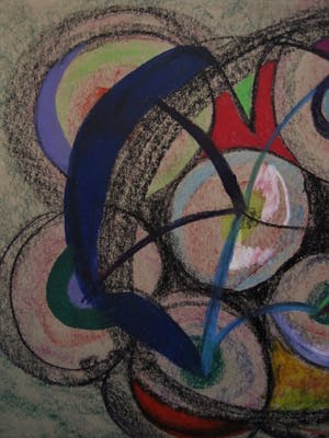 Paul de Lussanet - Expressionistisch Pastel "Fruitschaal met Appels en Vis" gesigneerd 1975 kopen? Bied vanaf 1!