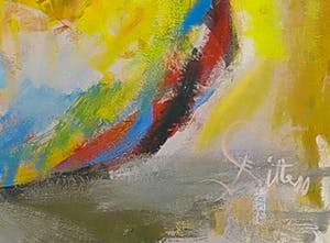 Franscz Witte - Acryl op board, Zittend naakt (Groot) kopen? Bied vanaf 50!