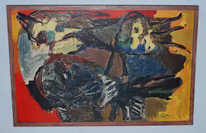 AcheterKarel Appel - Twee vogels - antiquarische druk uit de jaren 50 - mooi ingelijst? Enchérissez de 150!
