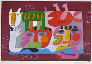 Wouter Stips - Zeefdruk, Love Cat Fish Life You kopen? Bied vanaf 50!