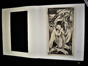Femmy Schilt-Geesink - Mooie Lithografie "de Annunciatie" ontwerp voor glas in lood raam - 7 ex. kopen? Bied vanaf 27!