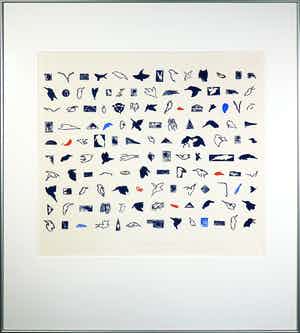 Hans Waanders - Sjabloondruk, Stempelverzameling III - Ingelijst (Groot) verkocht voor € 50!