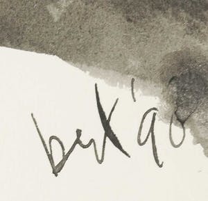 Bert van Zelm - Inkt en gouache op papier, Naakt kopen? Bied vanaf 20!