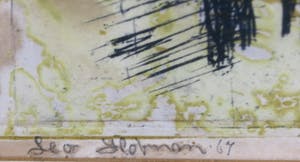 Leo Hofman - Kleurenets, Compositie Groen/Zwart - Ingelijst kopen? Bied vanaf 1!