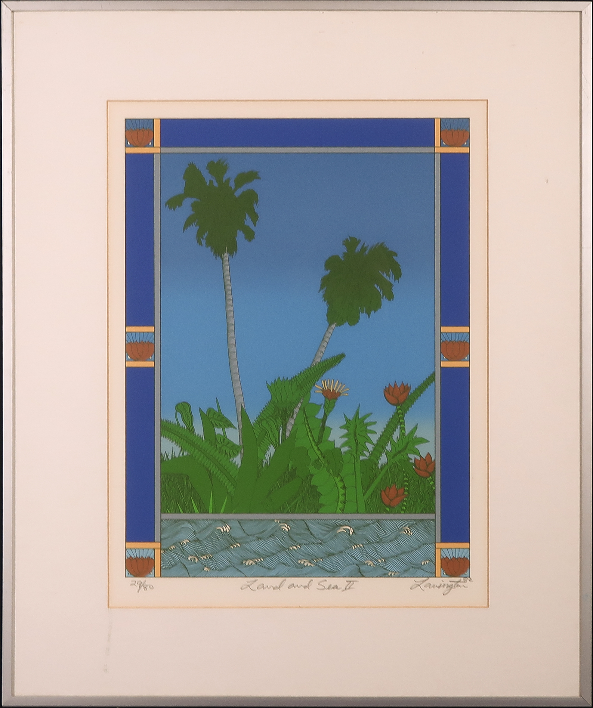 David Lavington - Zeefdruk, Land and sea II - Ingelijst kopen? Bied vanaf 1!