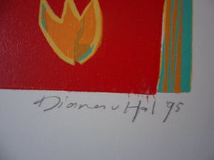 Diana van Hal - gesigneerde linosnede - Onderweg kopen? Bied vanaf 30!