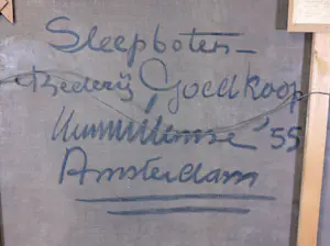 Henk Willemse - Olieverf op doek, Sleepboten kopen? Bied vanaf 350!