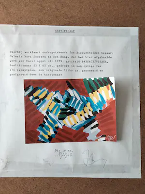 Karel Appel - Paysage/Visage kopen? Bied vanaf 1!