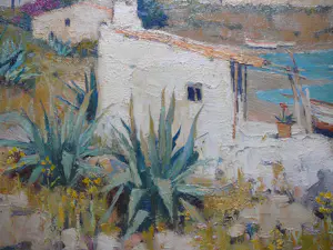 Arie Zwart - Benidorm -olieverf circa 1950- kopen? Bied vanaf 350!