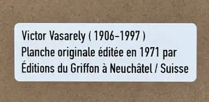 Victor Vasarely - Originalplatte - Vonal (1971) - Editions du Griffon Neuchâtel Schweiz kopen? Bied vanaf 50!