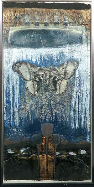 Mark Verdoes - Gemengde techniek, Via Energetica 3- Ingelijst (Groot) verkocht voor € 1!