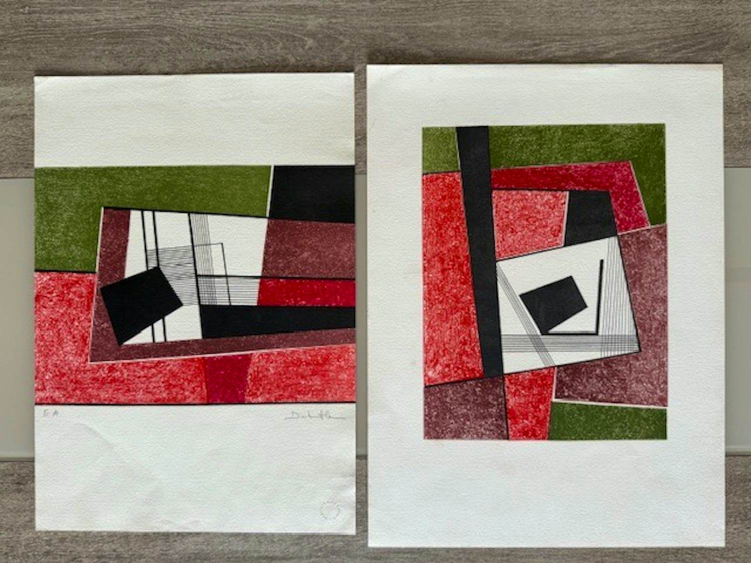 Jacqueline Debutler - 2 Lithographies kopen? Bied vanaf 170!