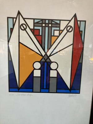 Ed van Doorn - Kleurenlitho ‘ Containerships ‘( GROOT) kopen? Bied vanaf 90!